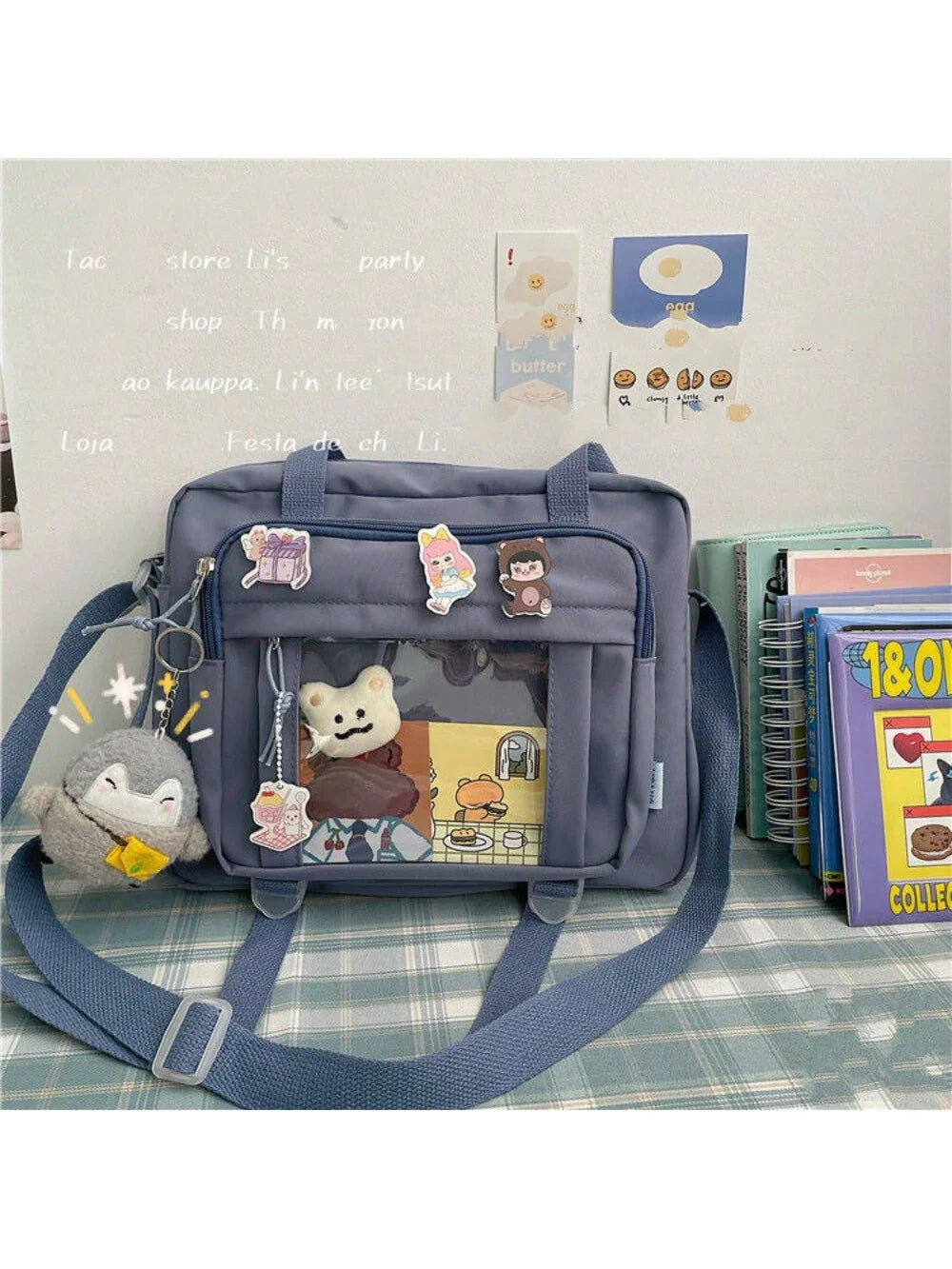 Japanese High School Girls JK Bag Transparent Handbags Book Bag Satchels Shoulder Bag Itabag Big Crossbody Bags Women Ita Bag, Street & Japanese Style Women Bag - Ita Bag Lover