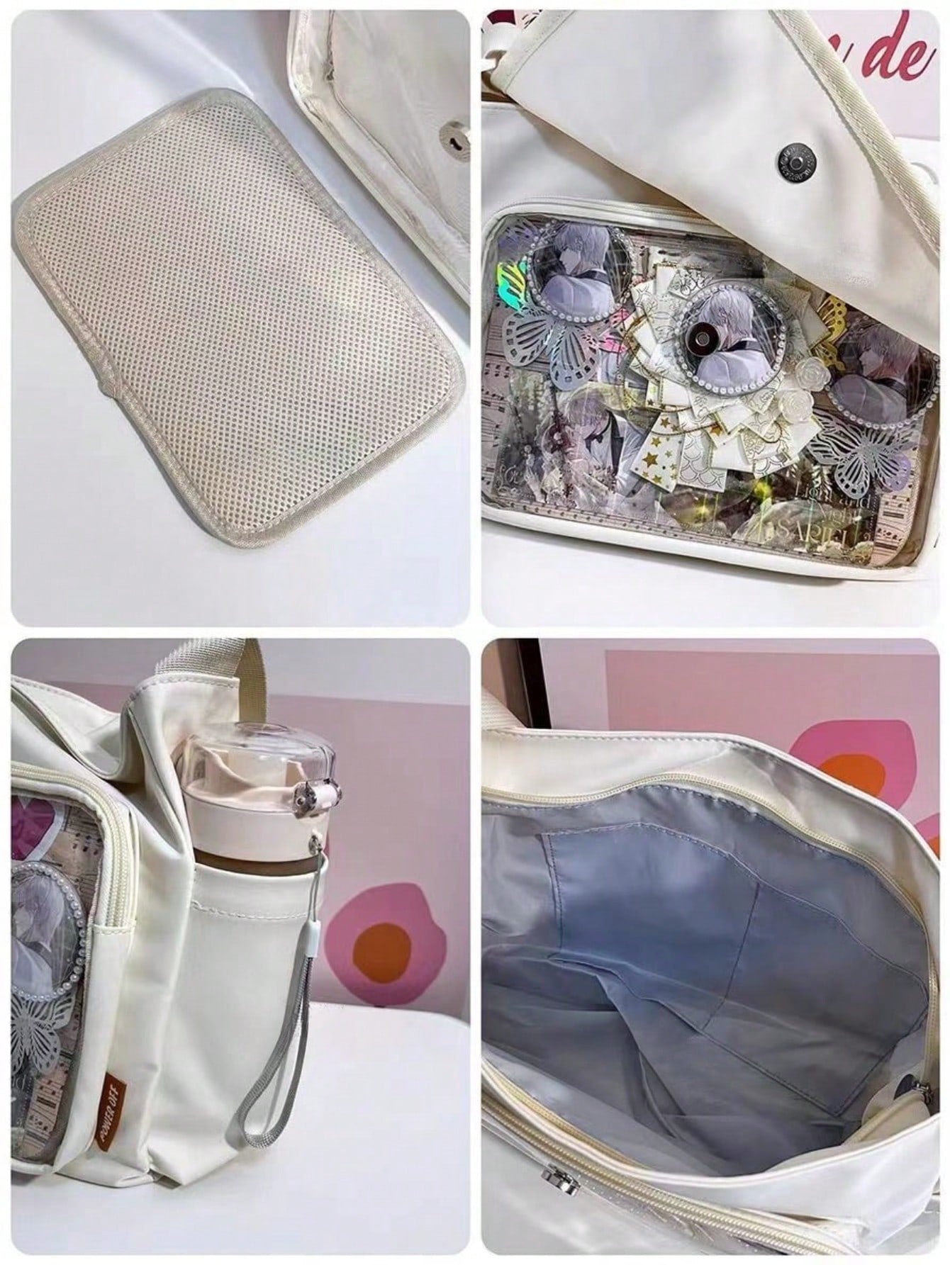 Japanese Harajuku Itabag Women New 2025 Back to School Messenger Bag With Badges Display Plate Crossbody Bags Women College Student Kawaii Ita Bag Shoulder Bag Girls Bolso Mujer