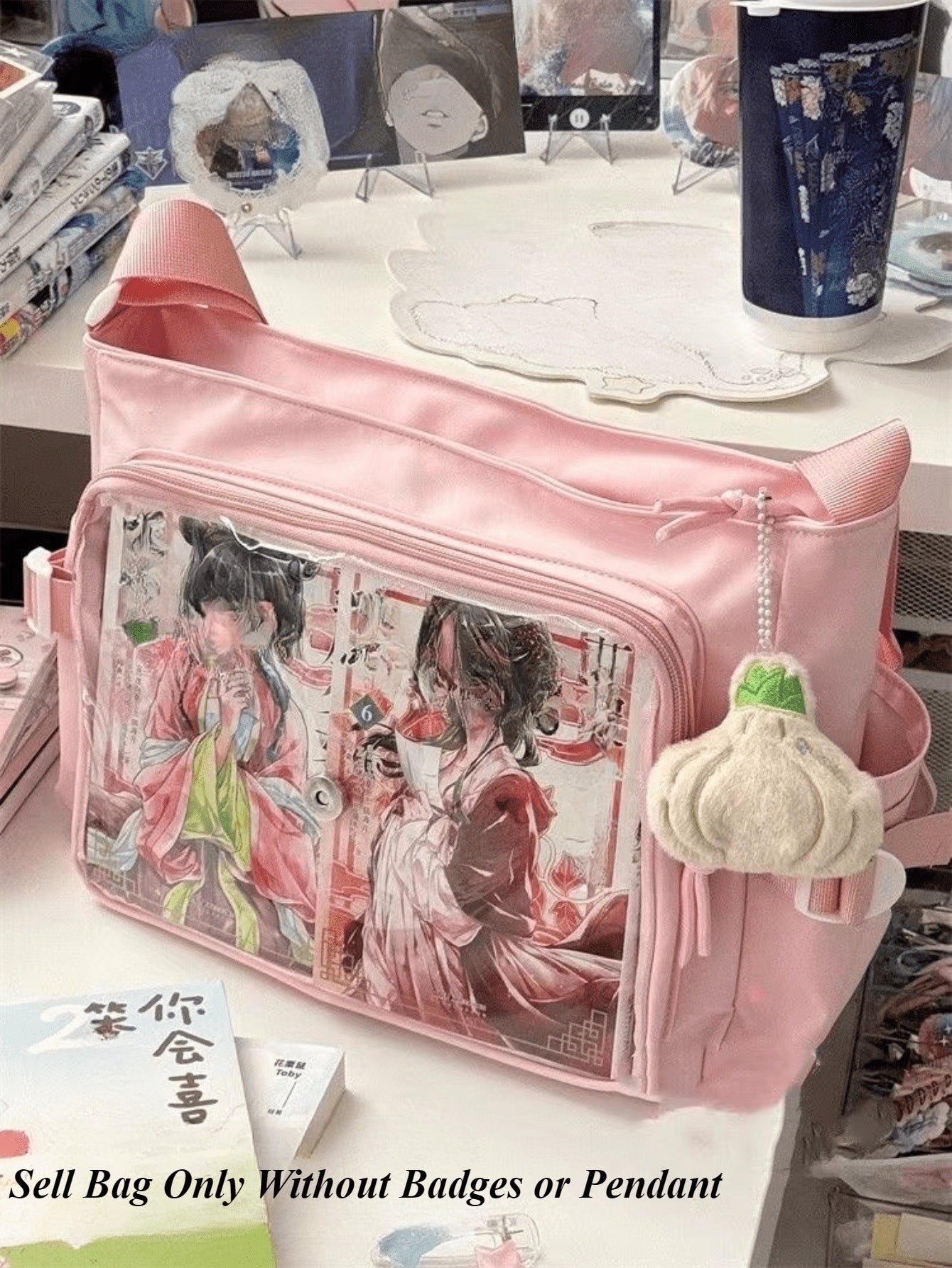 Neue 2025 Kawaii Itabag Damen Messenger Bag, Transparente Umhängetaschen für Schulmädchen, Kontrastfarbene Ita Bag Cover Schultertasche, Street & Japanischer Stil Damentasche