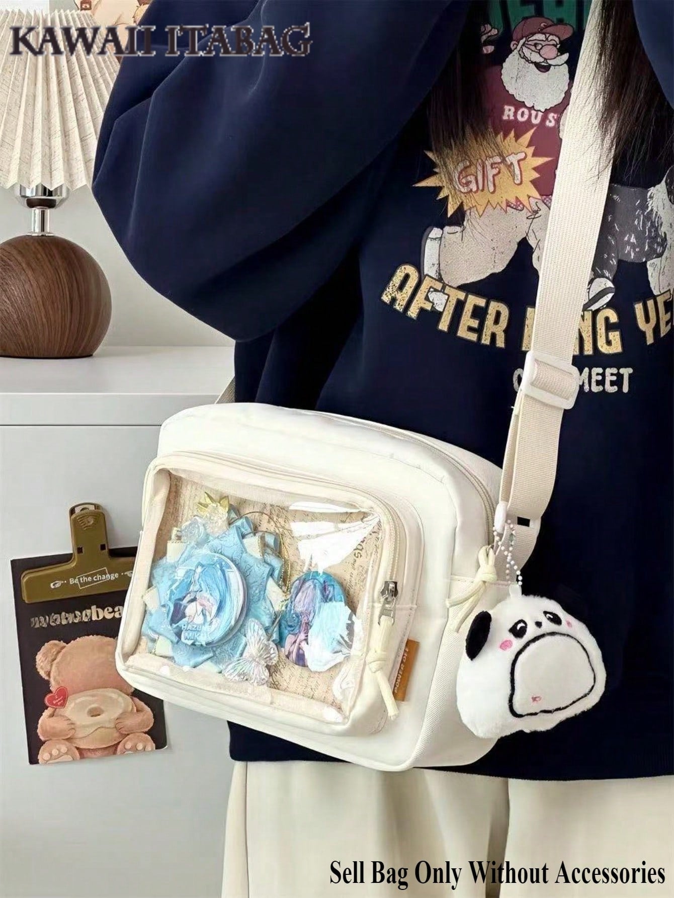 2025 Kawaii Small Itabag Girls Candy Color Transparent Clear Phone Bag And Purses New Shoulder Bag Girls Crossbody Bags For Women Ita Bag PVC DIY With Badges Display Plate Hand Bags Girls Gifts