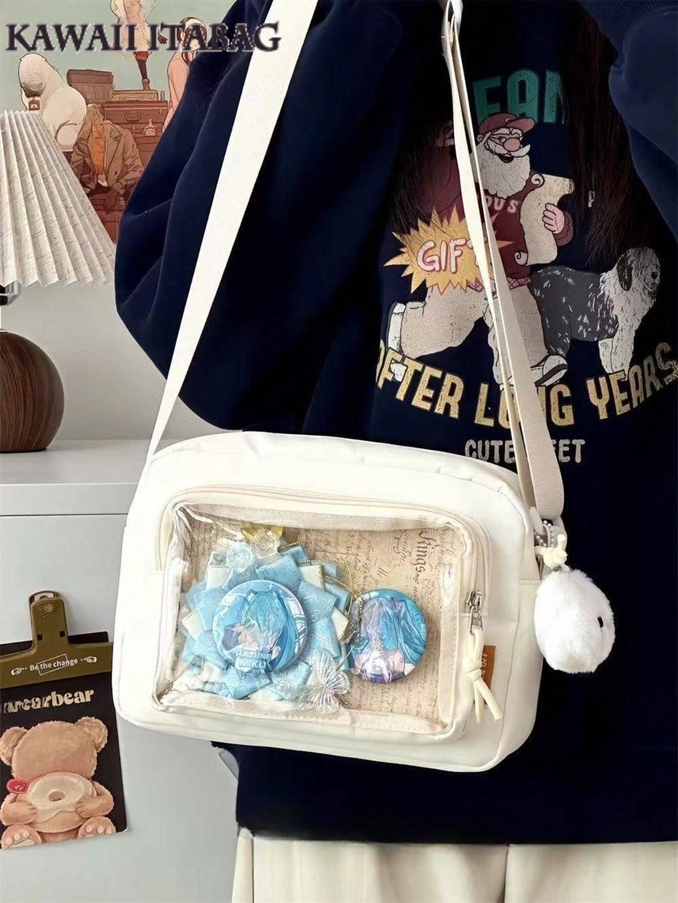2025 Kawaii Small Itabag Girls Candy Color Transparent Clear Phone Bag And Purses New Shoulder Bag Girls Crossbody Bags For Women Ita Bag PVC DIY With Badges Display Plate Hand Bags Girls Gifts