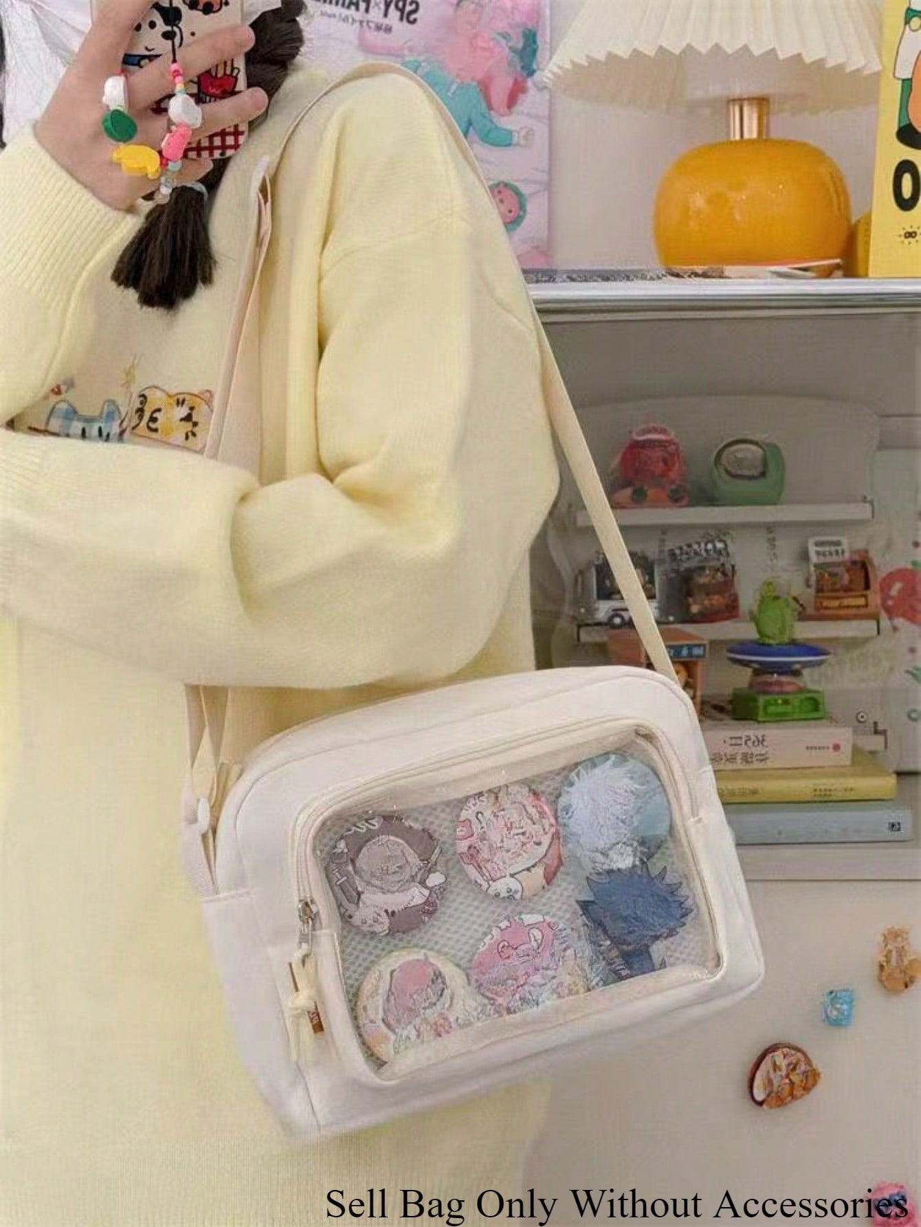 2025 Kawaii Small Itabag Girls Candy Color Transparent Clear Phone Bag And Purses New Shoulder Bag Girls Crossbody Bags For Women Ita Bag PVC DIY With Badges Display Plate Hand Bags Girls Gifts