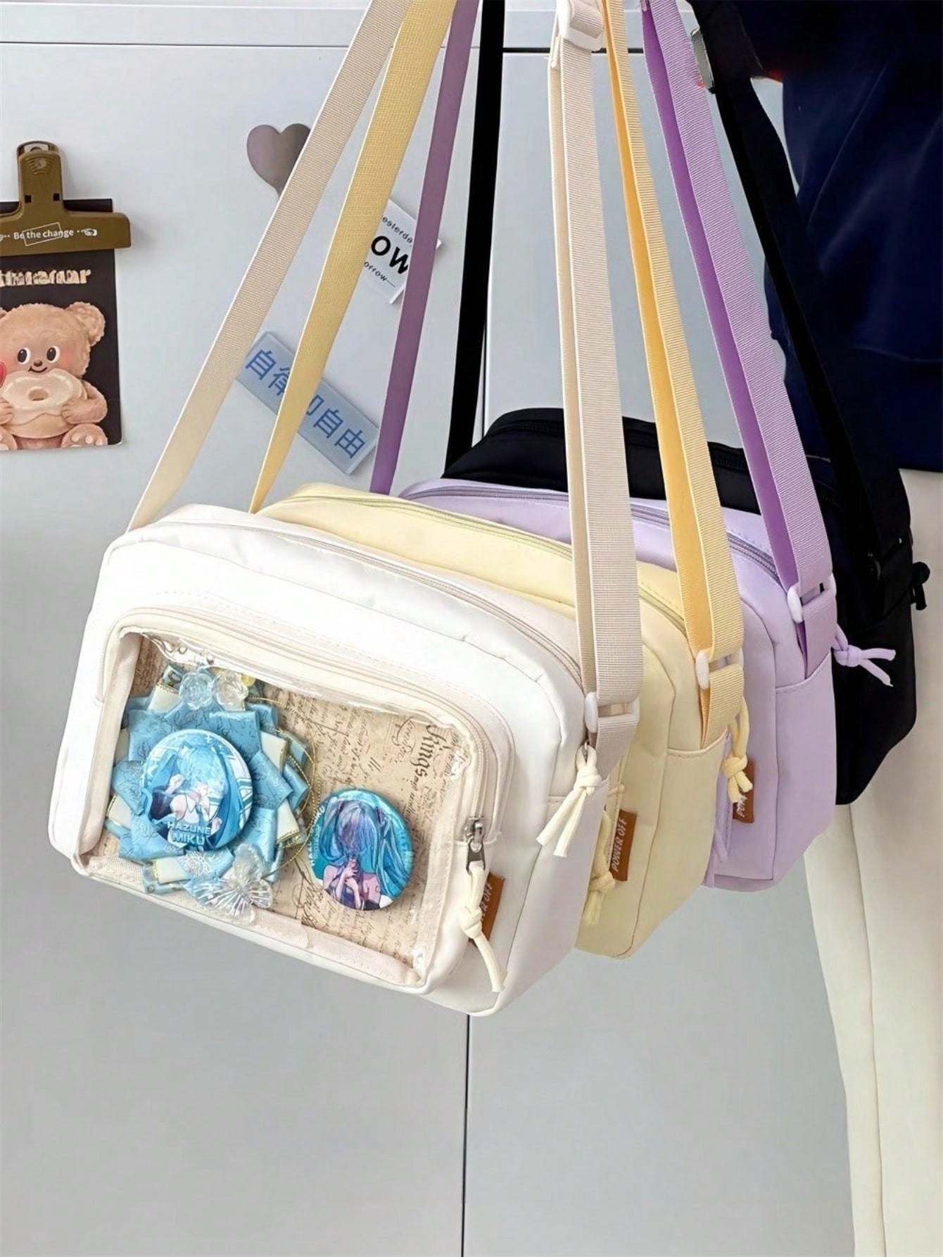 2025 Kawaii Small Itabag Girls Candy Color Transparent Clear Phone Bag And Purses New Shoulder Bag Girls Crossbody Bags For Women Ita Bag PVC DIY With Badges Display Plate Hand Bags Girls Gifts