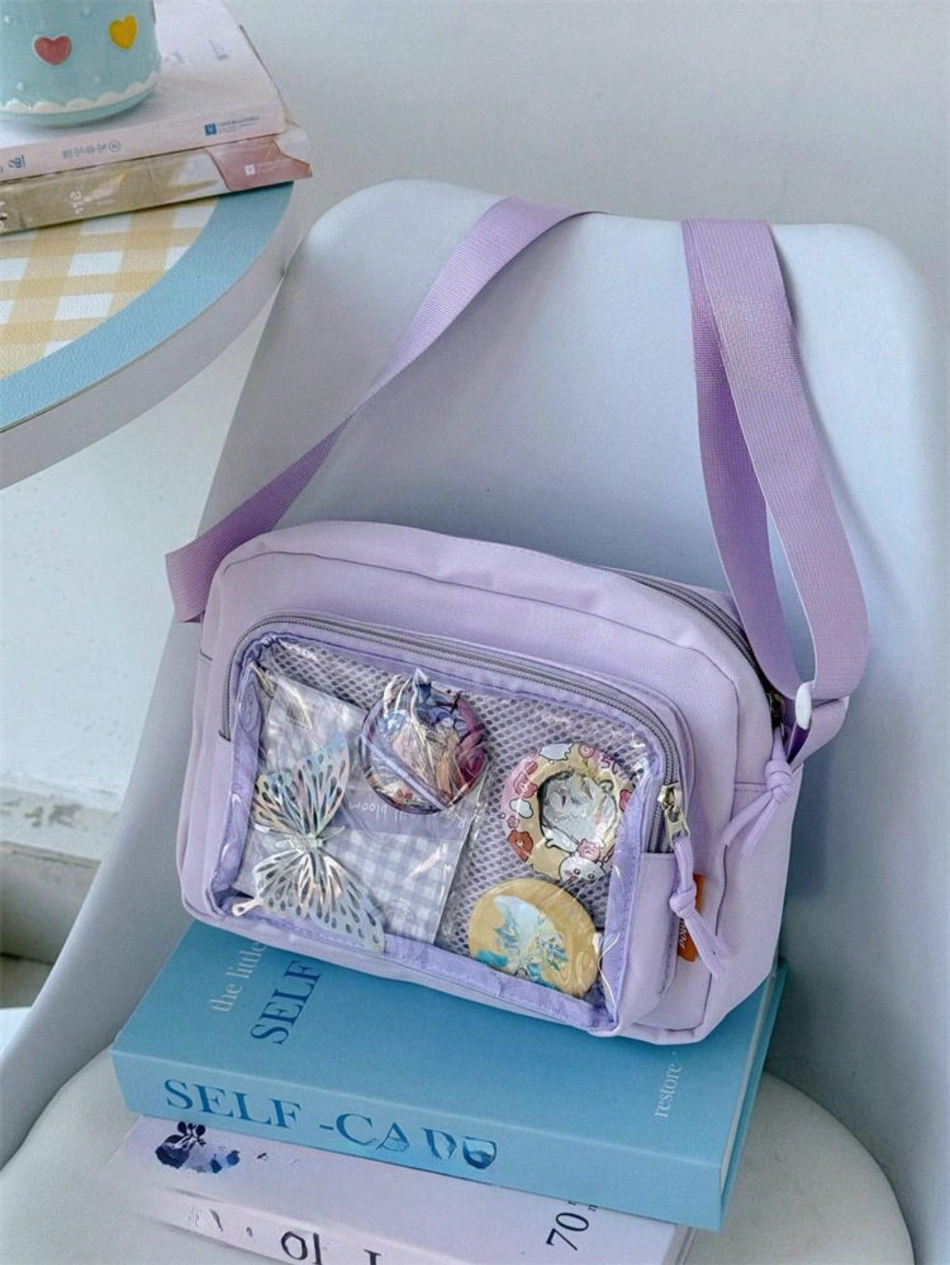 2025 Kawaii Small Itabag Girls Candy Color Transparent Clear Phone Bag And Purses New Shoulder Bag Girls Crossbody Bags For Women Ita Bag PVC DIY With Badges Display Plate Hand Bags Girls Gifts