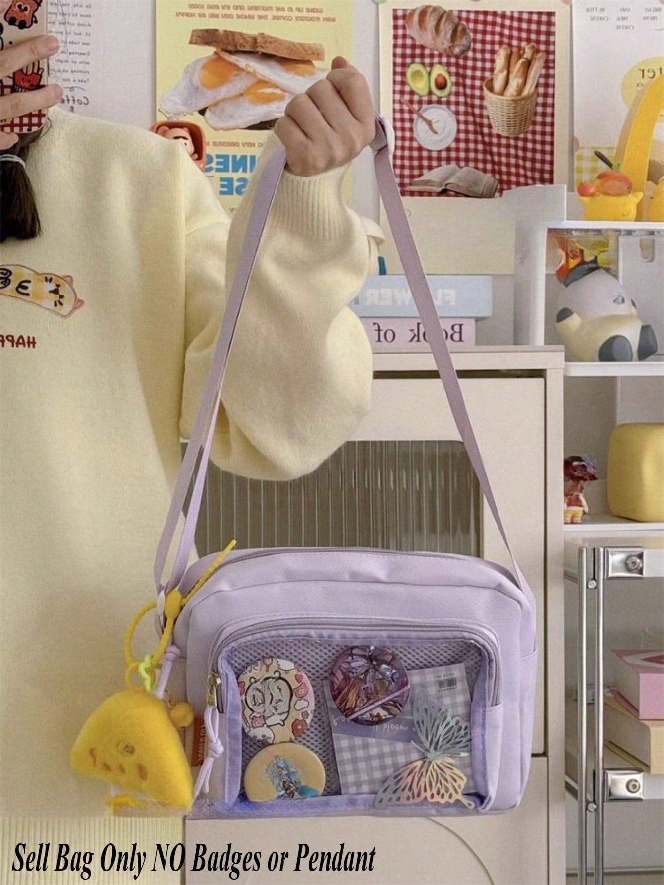 2025 Kawaii Small Itabag Girls Candy Color Transparent Clear Phone Bag And Purses New Shoulder Bag Girls Crossbody Bags For Women Ita Bag PVC DIY With Badges Display Plate Hand Bags Girls Gifts