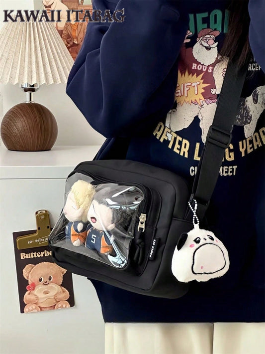 2025 Kawaii Small Itabag Girls Candy Color Transparent Clear Phone Bag And Purses New Shoulder Bag Girls Crossbody Bags For Women Ita Bag PVC DIY With Badges Display Plate Hand Bags Girls Gifts