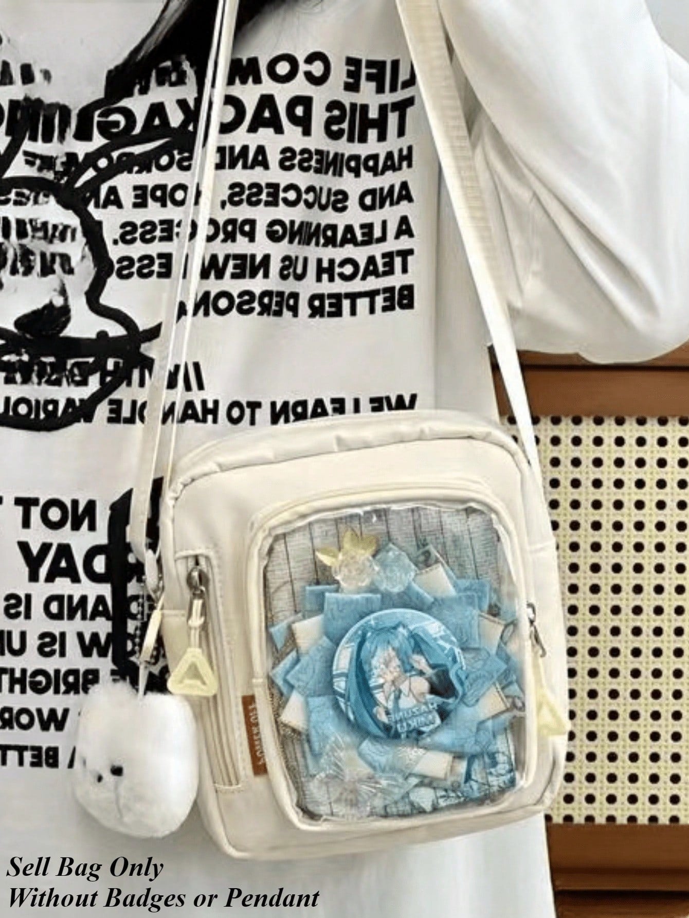 Mini Ita Bag Women Korean Casual Crossbody Bags Transparent Pocket Small Shoulder Bag Purses And Phone Ita Bag Y2K DIY Bag