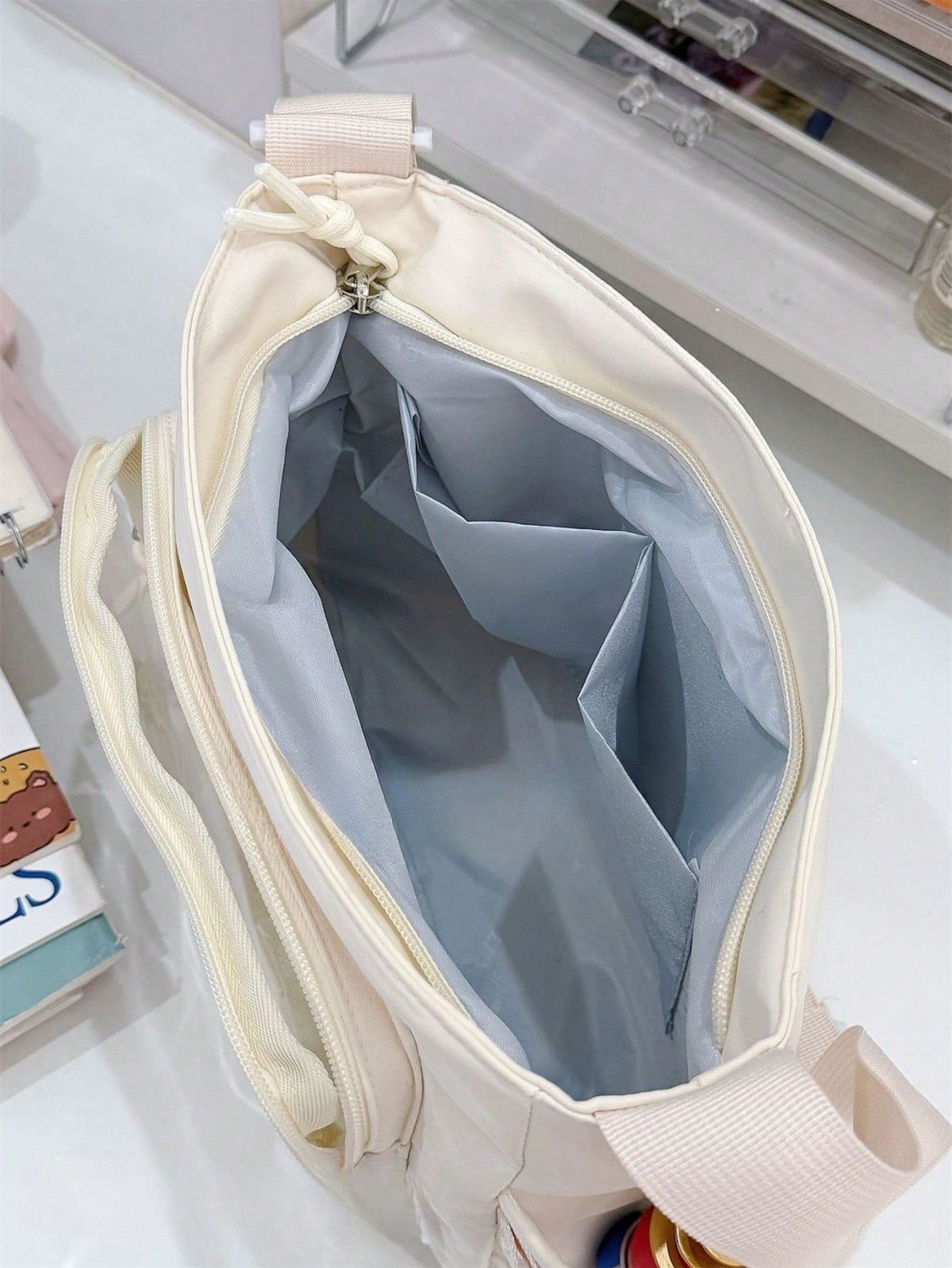 Japanese Style Preppy Crossbody Bags Women Purses And Handbags DIY Shoulder Bag With Badges Display Plate Back To School Gifts Anime Fans Concert Pins Bag Kawaii Small Ita Bag Girls Pure Color With Clear Transparent Pocket 10CM Dolls Ita Bag