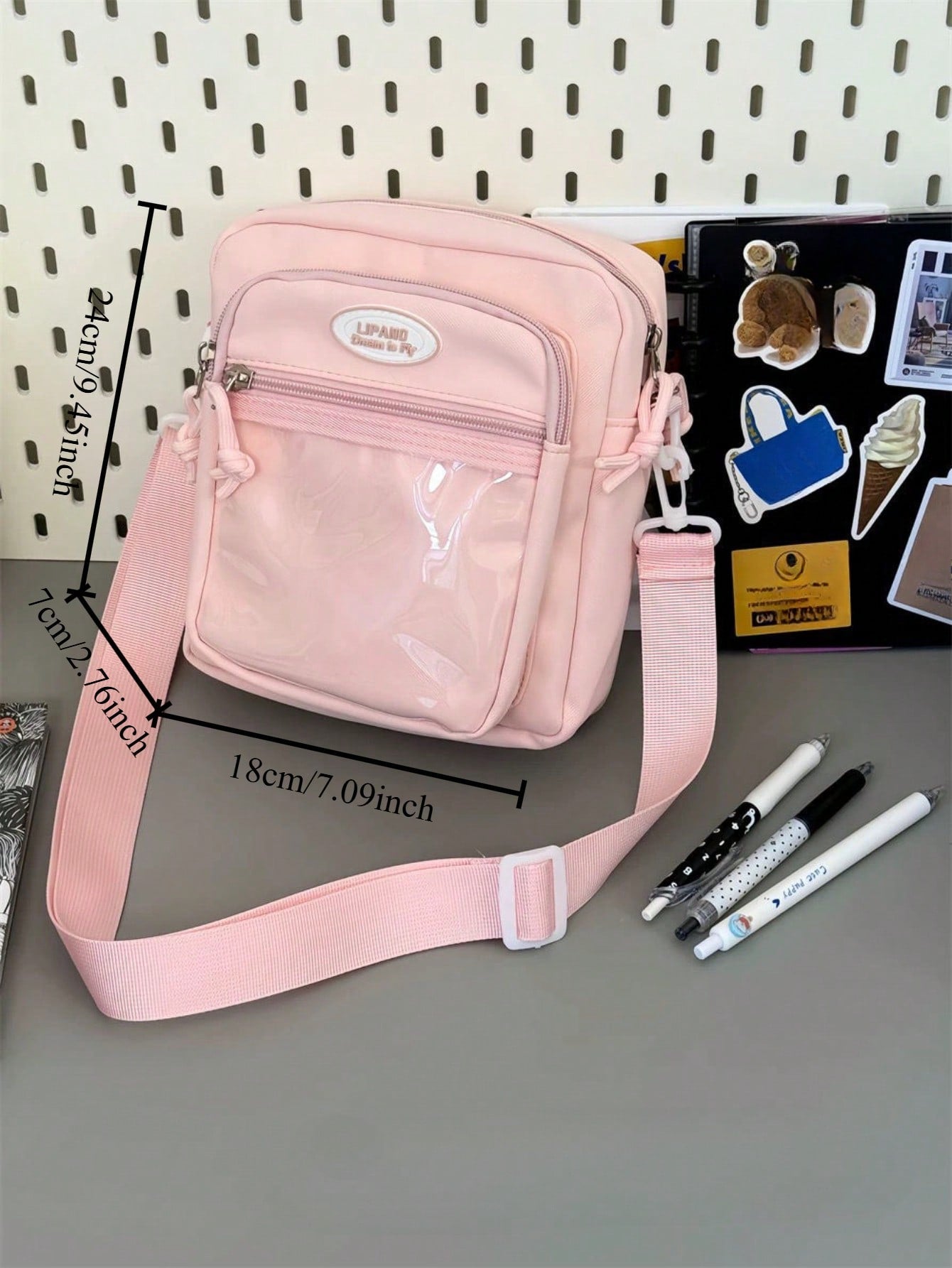Kawaii Mini Itabag β Clear Window Crossbody Bag for Pins & Charms DIY Small Ita Bag For Dolls(5 Colors)