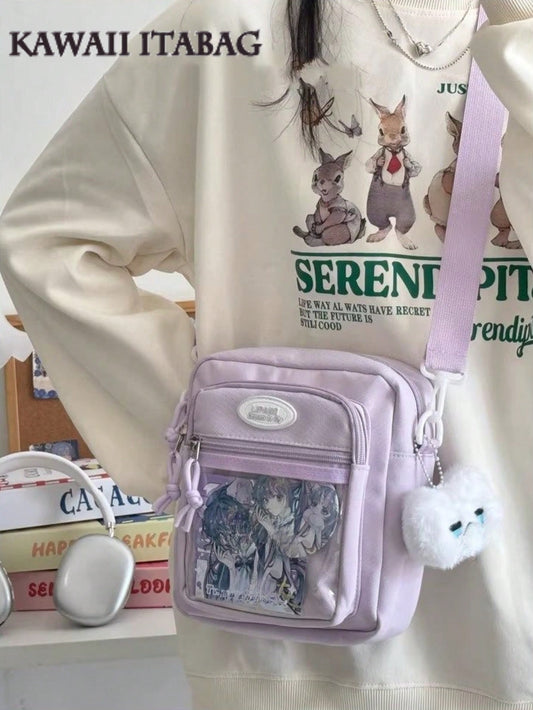 Kawaii Mini Itabag – Clear Window Crossbody Bag for Pins & Charms DIY Small Ita Bag For Dolls(5 Colors)