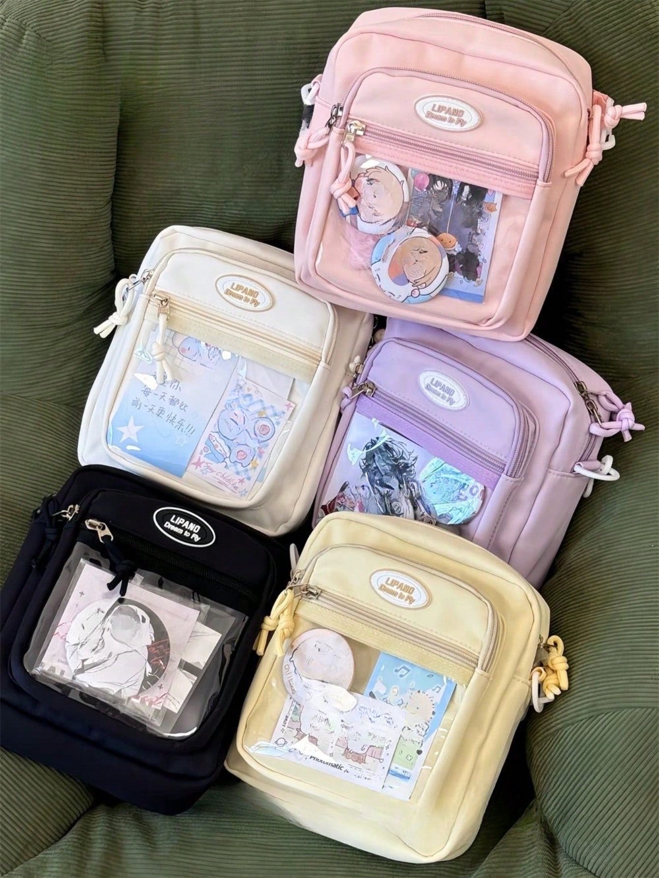 Kawaii Mini Itabag β Clear Window Crossbody Bag for Pins & Charms DIY Small Ita Bag For Dolls(5 Colors)