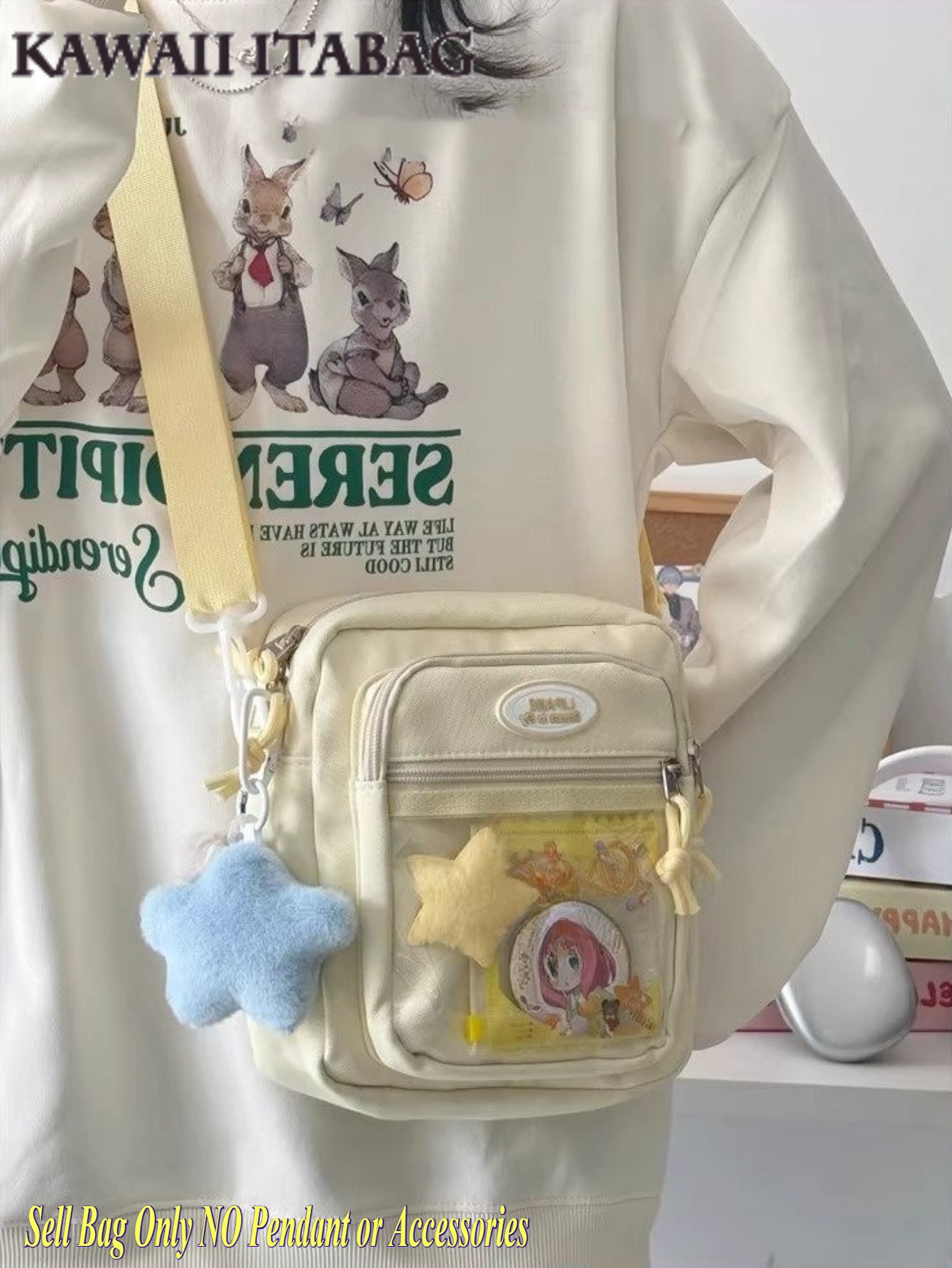 Kawaii Mini Itabag β Clear Window Crossbody Bag for Pins & Charms DIY Small Ita Bag For Dolls(5 Colors)