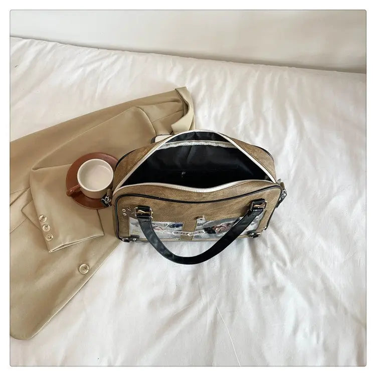 Y2K Star Ita Bag — Vintage Clear Window Display Tote for Anime & Kawaii Collectors