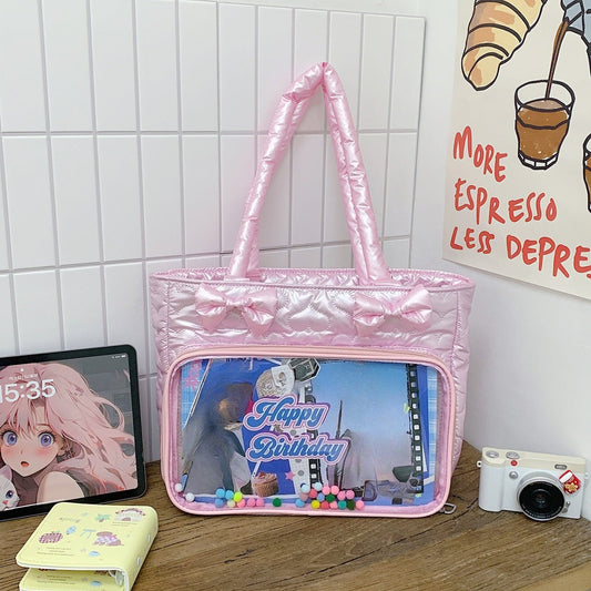 Quilted Ita Tote Bags: Mesh Display Windows & What Works Inside