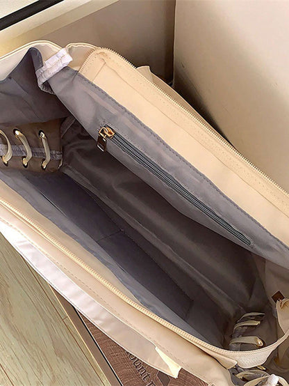 Bow-knot Large Itabag Transparent PU Tote Handbags