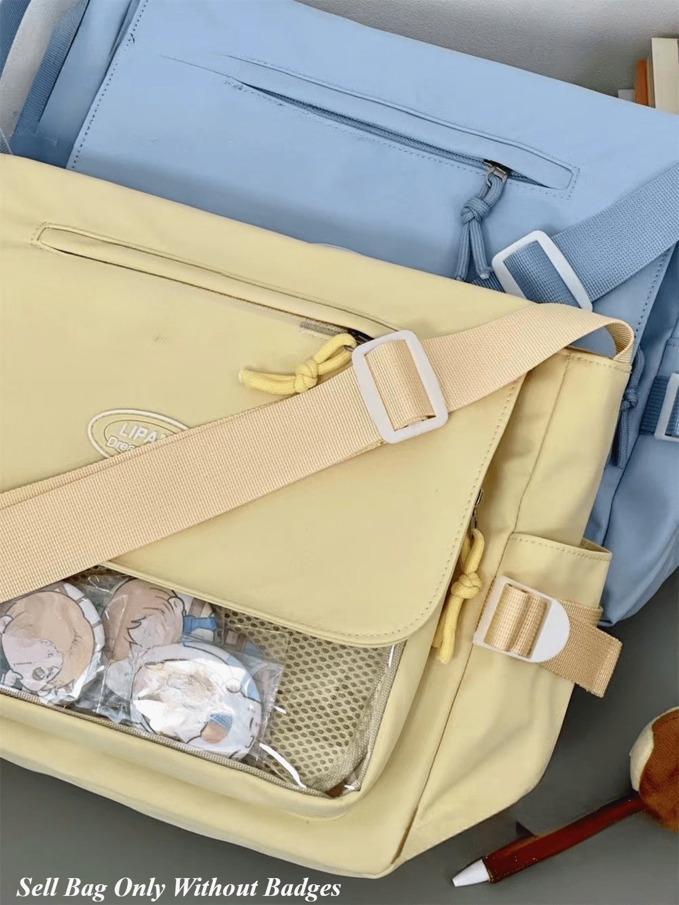 Neue 2025 Kawaii Itabag Damen Messenger Bag, Transparente Umhängetaschen für Schulmädchen, Kontrastfarbene Ita Bag Cover Schultertasche, Street &amp; Japanischer Stil Damentasche