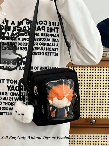 Mini Ita Bag Women Korean Casual Crossbody Bags Transparent Pocket Small Shoulder Bag Purses And Phone Ita Bag Y2K DIY Bag