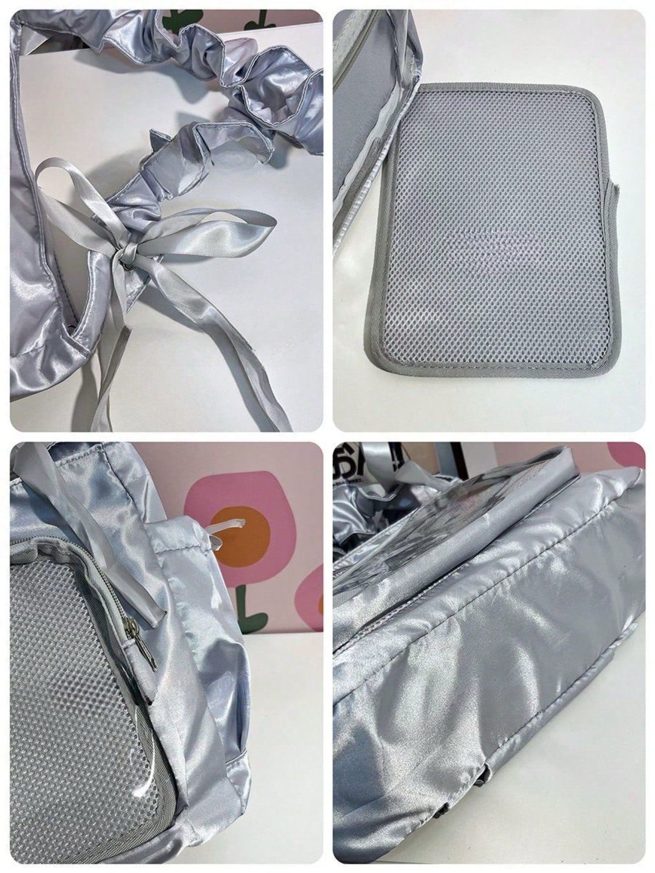 Japanese Teen Girls Itabag Satin Bright Color JK Crossbody Bags For Women Gathered Shoulder Straps Shoulder Bag Ita Handbags Sling Bag Clear Bag Cloud Purses And Handbags Gifts For Girls Transparent PVC Shoulder Bag Soft Portable Cross Body Bags