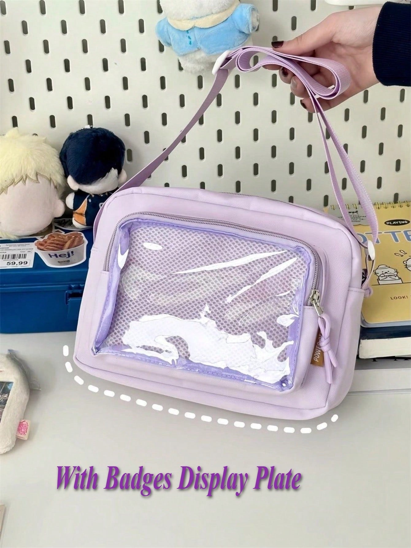 2025 Kawaii Small Itabag Girls Candy Color Transparent Clear Phone Bag And Purses New Shoulder Bag Girls Crossbody Bags For Women Ita Bag PVC DIY With Badges Display Plate Hand Bags Girls Gifts