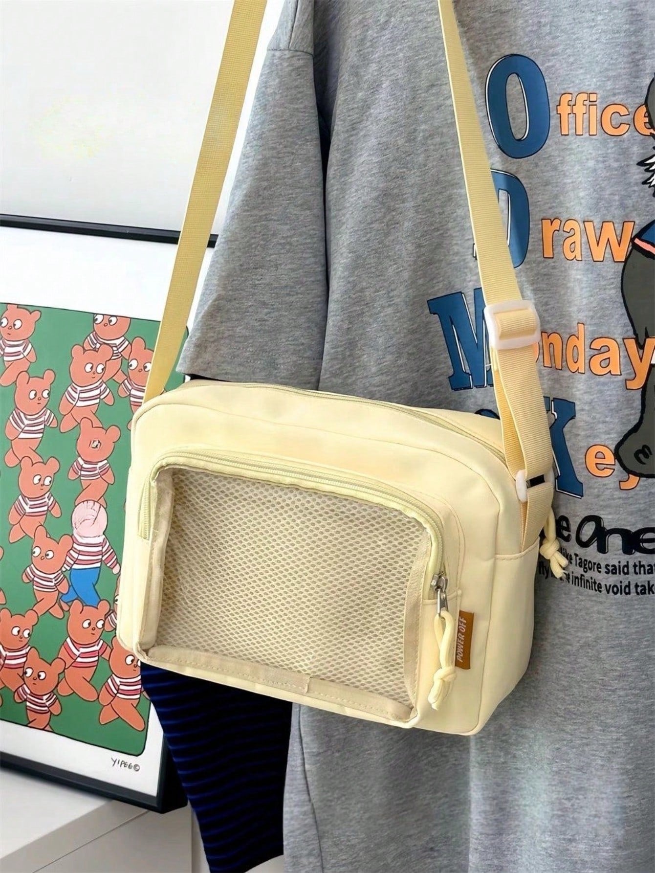 2025 Kawaii Small Itabag Girls Candy Color Transparent Clear Phone Bag And Purses New Shoulder Bag Girls Crossbody Bags For Women Ita Bag PVC DIY With Badges Display Plate Hand Bags Girls Gifts