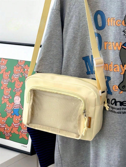 2025 Kawaii Small Itabag Girls Candy Color Transparent Clear Phone Bag And Purses New Shoulder Bag Girls Crossbody Bags For Women Ita Bag PVC DIY With Badges Display Plate Hand Bags Girls Gifts