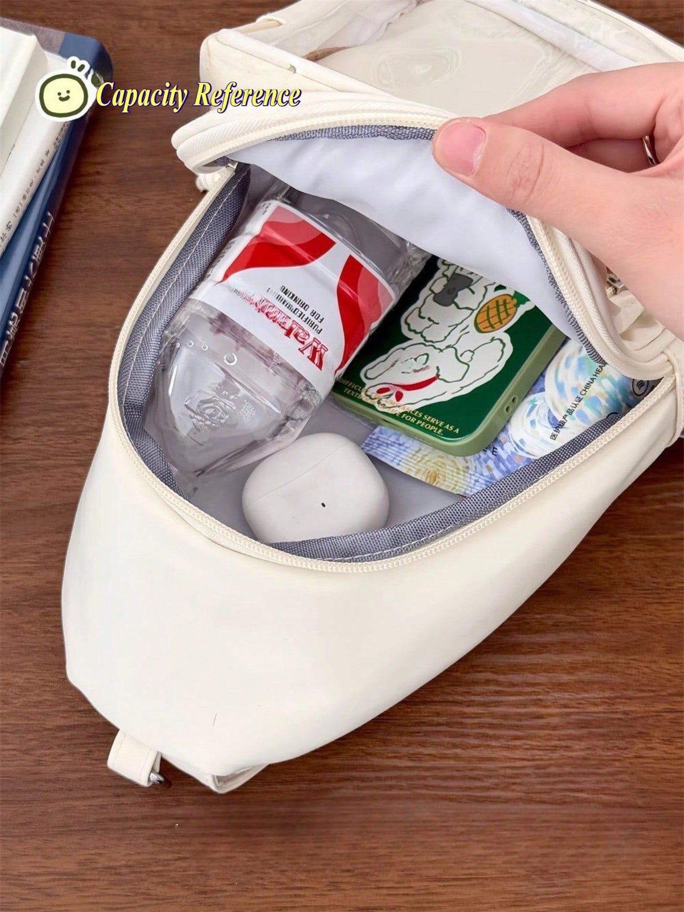Kawaii Ita Crossbody Sling Bag for 10CM Plush – Clear Display Pocket with Insert Board | Cute Nylon Backpack for Girls, School, Anime & Comic Con Transparent Pocket, School Shoulder Bag for College Girls & Anime Fans