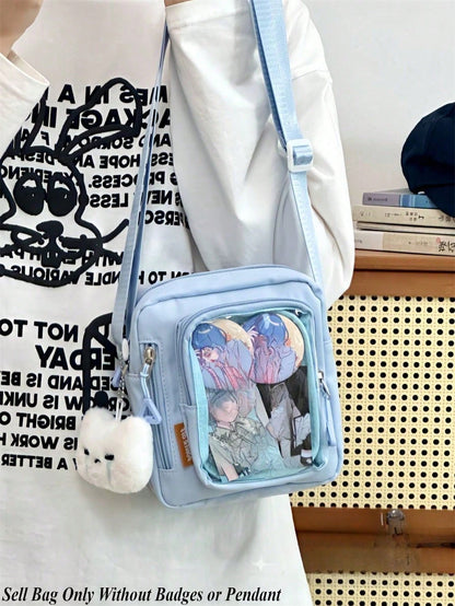 Mini Ita Bag Women Korean Casual Crossbody Bags Transparent Pocket Small Shoulder Bag Purses And Phone Ita Bag Y2K DIY Bag