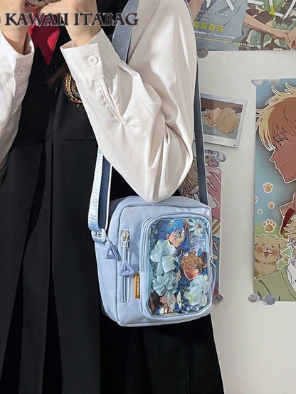 Mini Ita Bag Women Korean Casual Crossbody Bags Transparent Pocket Small Shoulder Bag Purses And Phone Ita Bag Y2K DIY Bag