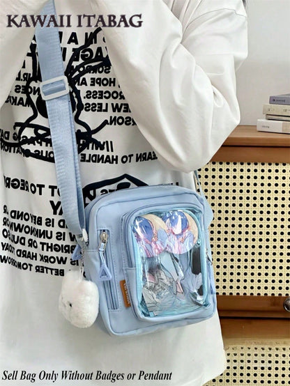 Mini Ita Bag Women Korean Casual Crossbody Bags Transparent Pocket Small Shoulder Bag Purses And Phone Ita Bag Y2K DIY Bag