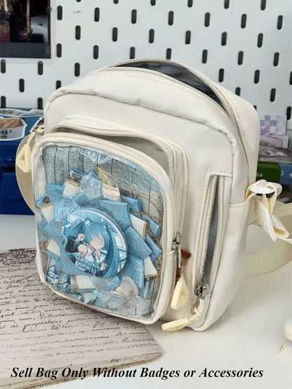 Mini Ita Bag Women Korean Casual Crossbody Bags Transparent Pocket Small Shoulder Bag Purses And Phone Ita Bag Y2K DIY Bag