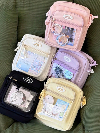 Kawaii Mini Itabag – Clear Window Crossbody Bag for Pins & Charms DIY Small Ita Bag For Dolls(5 Colors)