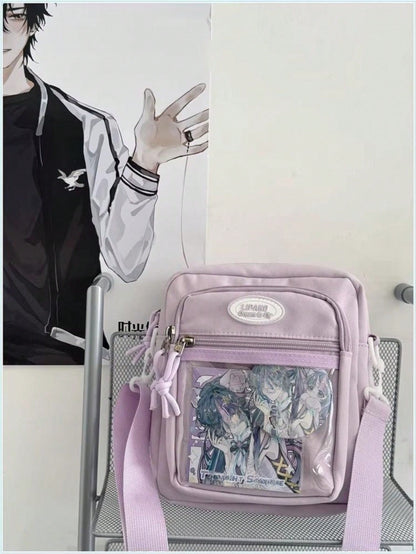 Kawaii Mini Itabag – Clear Window Crossbody Bag for Pins & Charms DIY Small Ita Bag For Dolls(5 Colors)