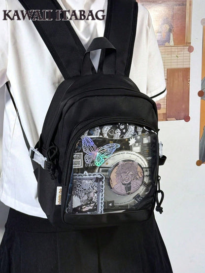 Back To School Gift/Anime/Concert Fans Backpack Girls Kawaii Mini Backpacks Clear Transparent Ita Backpack Women With Display Plate Itabag School Backpacks