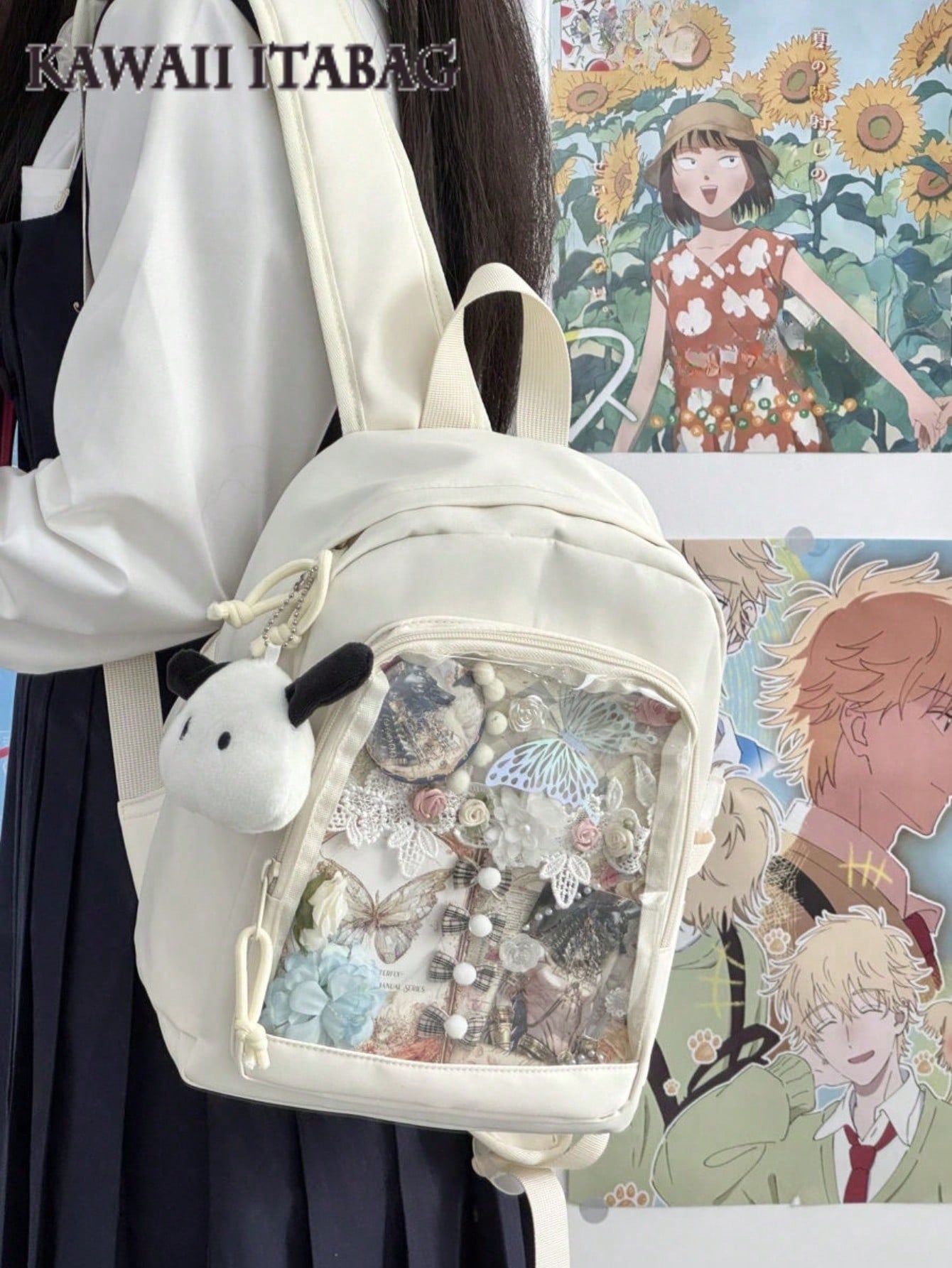 Back To School Gift/Anime/Concert Fans Backpack Girls Kawaii Mini Backpacks Clear Transparent Ita Backpack Women With Display Plate Itabag School Backpacks