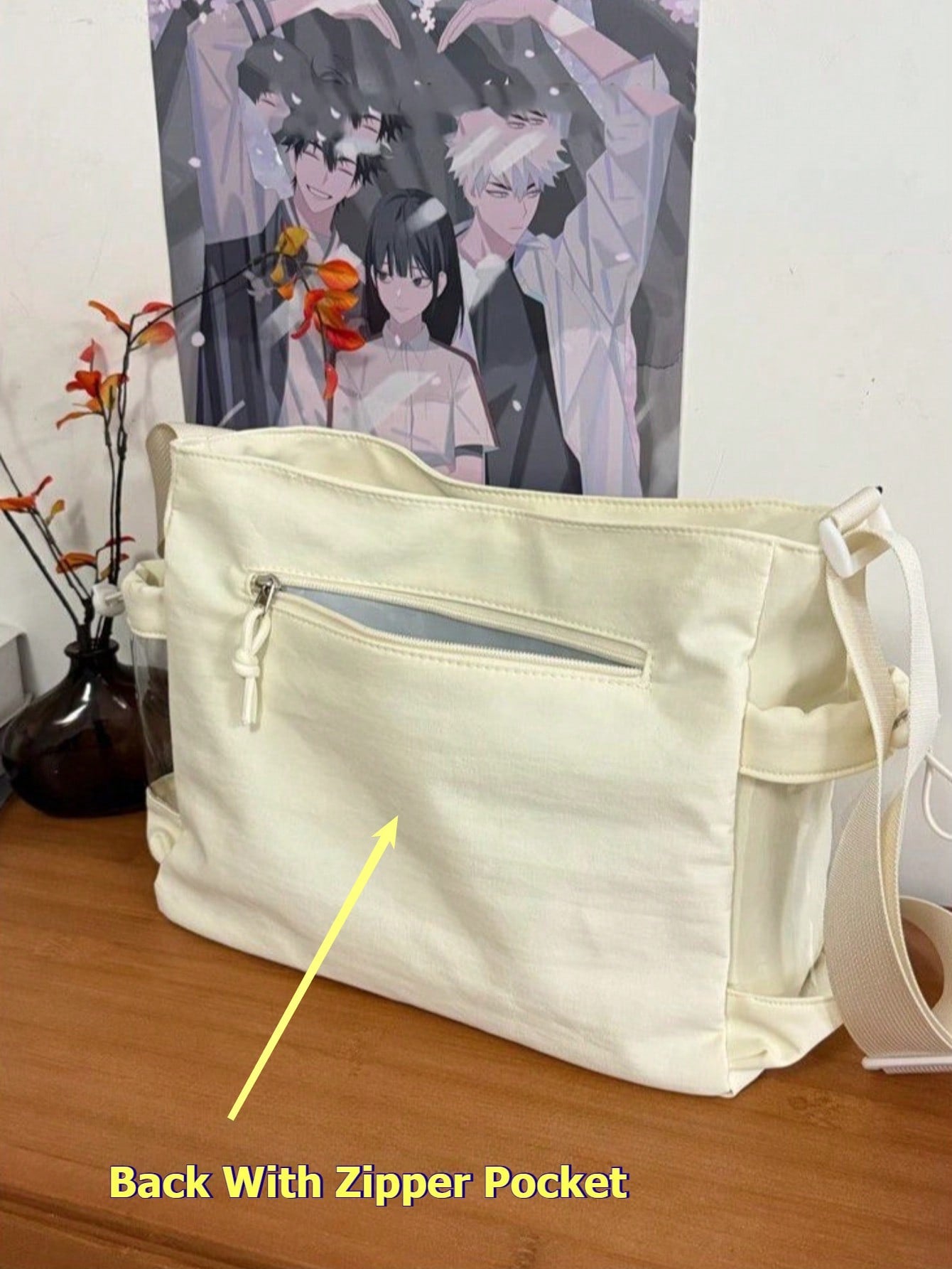 Back To School Gift Crossbody Bags Women Itabag Clear Transparent 2 Sides Pockets Ita Bag School Shoulder Bag Book Bag Satchels