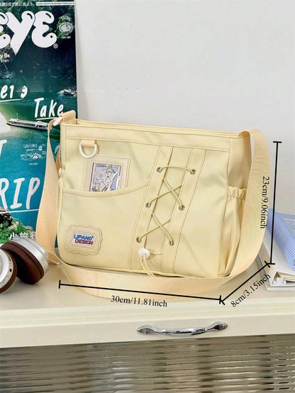 Japanese Preppy Style Crossbody Bags Girls DIY Can Put 10cm Dolls Bag Cross Strap Card Bag Ita Bag JK Double-Sided Wearable School Bags Back To School Gift Cute Lolita Shoulder Bag Messenger Bag Kawaii Design Reversible Bag Transparent Clear Women