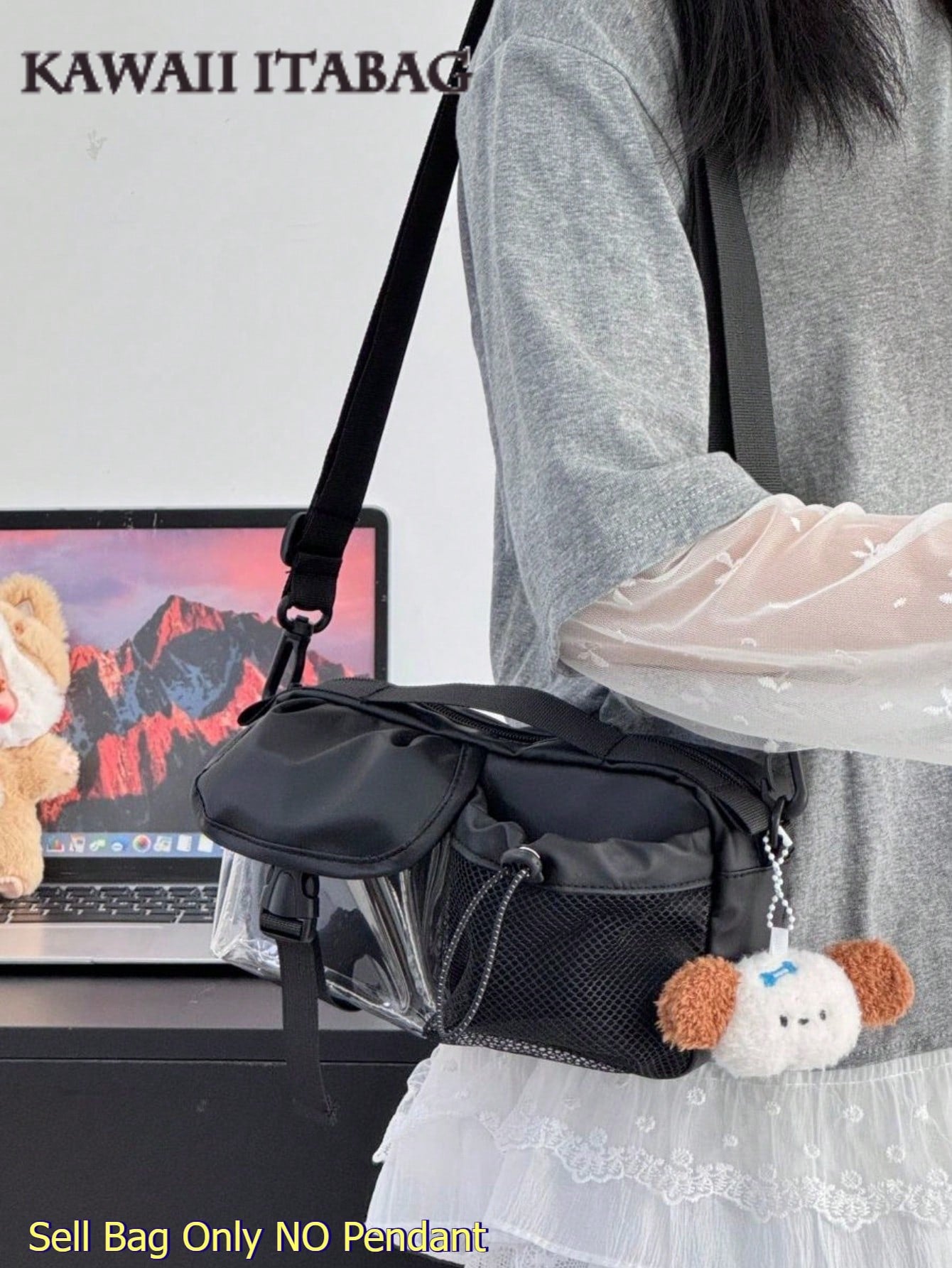 Mini Summer Mesh Transparent Itabag Crossbody Bag Women