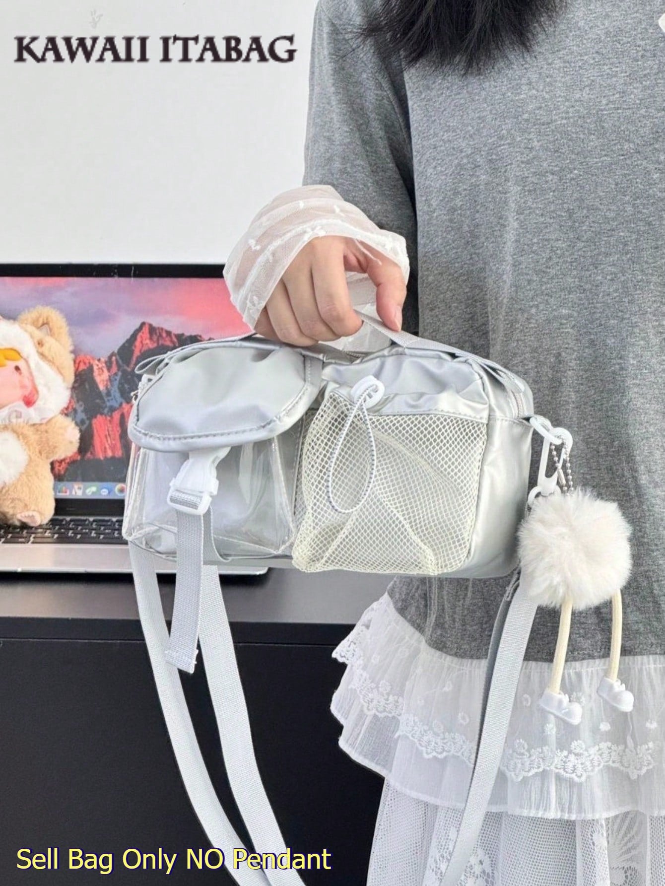 Mini Summer Mesh Transparent Itabag Crossbody Bag Women