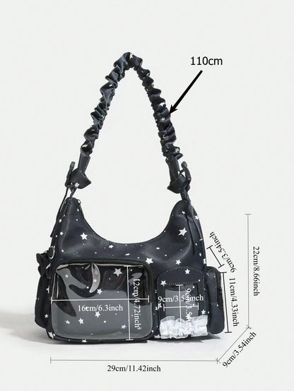 Ita bag dimensions showing 29cm width and 110cm strap length