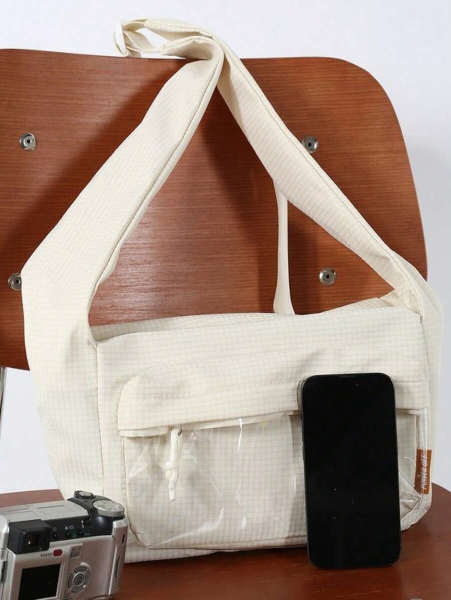 Kawaii Ita Messenger Bag with Clear Display Window – Crossbody Shoulder Bag for Pins, Plushies & Anime Merch