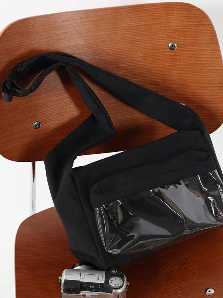 Kawaii Ita Messenger Bag with Clear Display Window – Crossbody Shoulder Bag for Pins, Plushies & Anime Merch