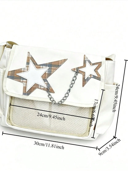 Dimension diagram 30x24x9cm star ita messenger bag