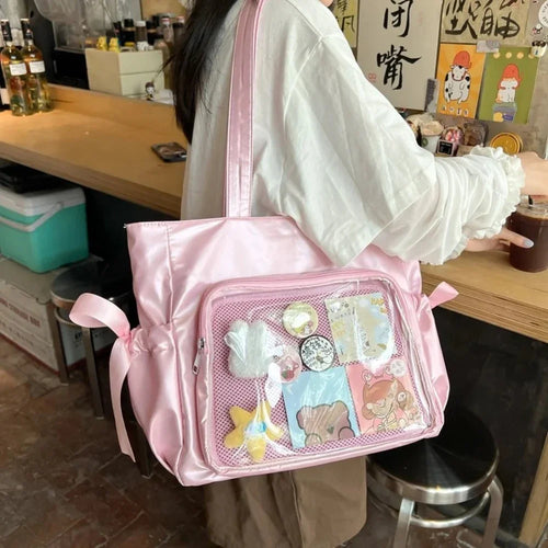 Lolita Ribbon Ita Bag | Glossy JK Shoulder Tote