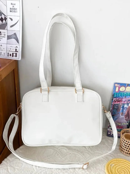 Large Itabag Clear Window Tote Bag PU Leather Crossbody Shoulder Bag for JK Uniform & Anime Fans - Ita Bag Lover