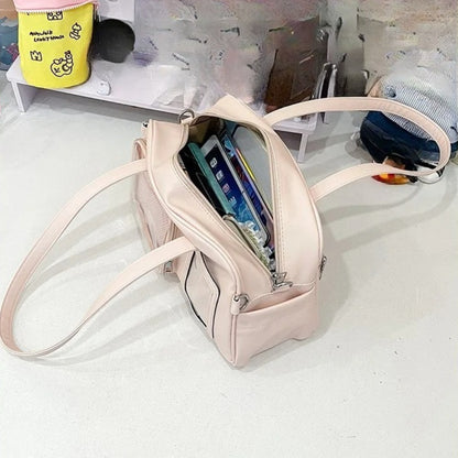 Interior view of pink ita bag showing main compartment