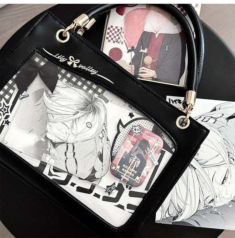 Ita Bag Handbag with Clear Display Window for Anime Pins & Merch