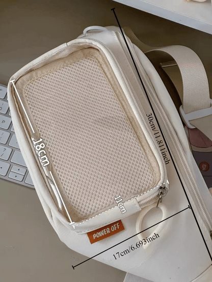 Kawaii Crossbody Itabag Damen Brusttasche Taillentasche mit Abzeichen Displayplatte Ita Bag