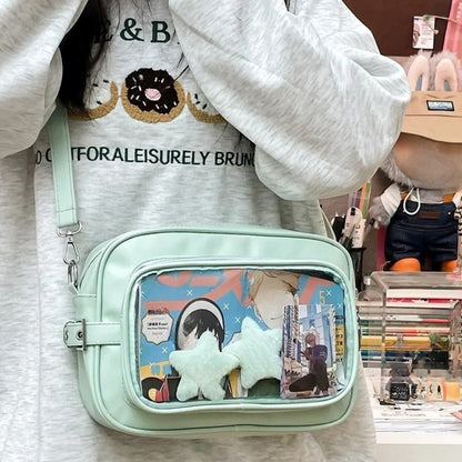 Y2K Camera Ita Bag | Clear Window Crossbody for Anime Pins & Photocards
