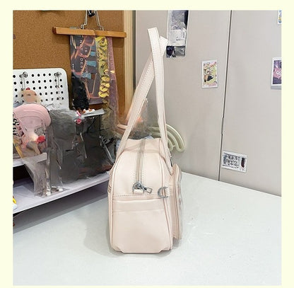 Kawaii Mini Ita Bag — PU Leather Shoulder Bag with Dual Clear Display Windows for Anime Pins & Photocards