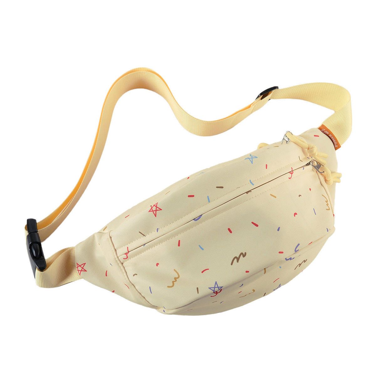 Kawaii Confetti Print Nylon Chest Bag — Women's Crossbody Sling Fanny Pack